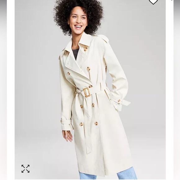 Women's Long-Sleeve Trench Coat size Small Rayon - Picture 1 of 6